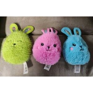 Way To Celebrate Easter Bunny Rabbit Plush Walmart 7" Glitter Shinny Ear Set Of3